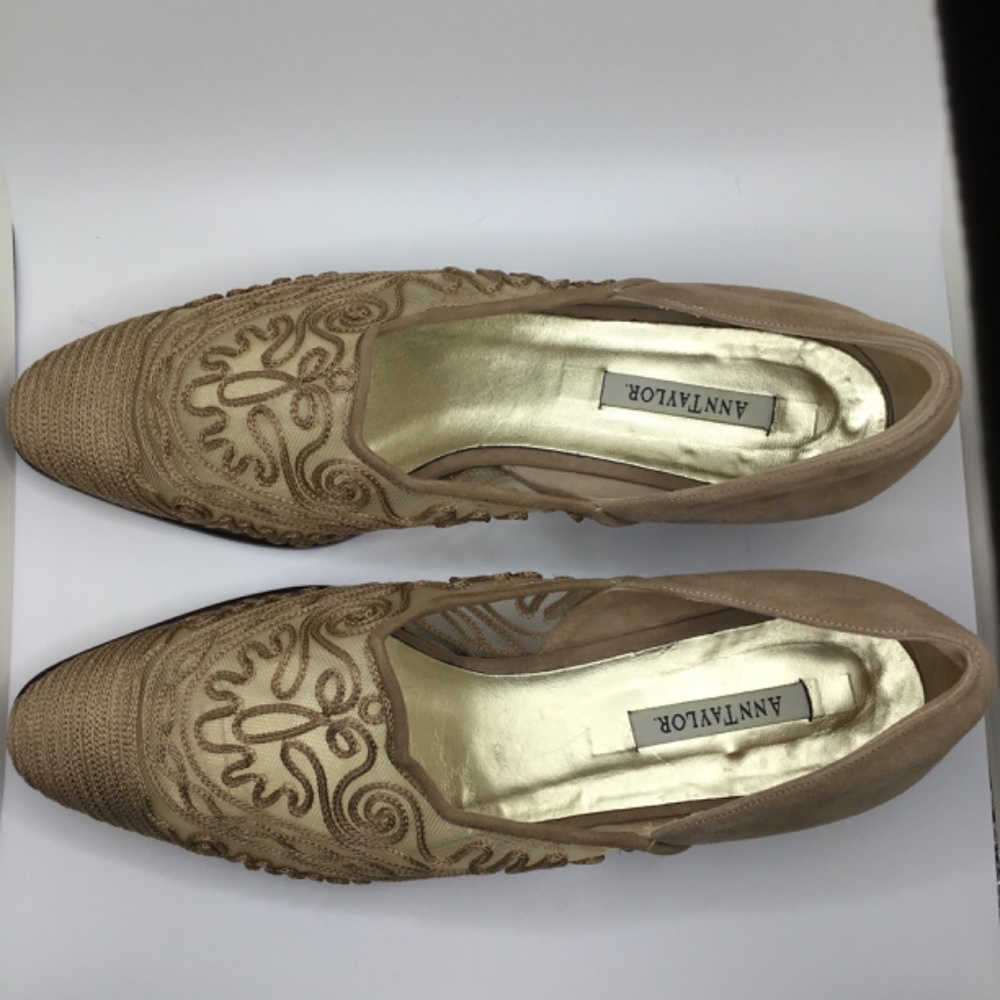 Ann Taylor Rapture Taupe/Mesh/Suede Shoes - Picture 4 of 5
